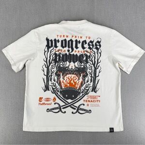 Tenacity Studios Mens Shirt XXL Psych Rock Party Festival Distressed Grunge Moto